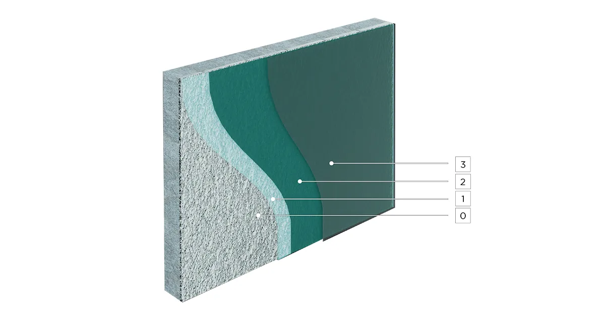 Stratigrafia ciclo applicativo resine decorative Istotiziano su intonaco