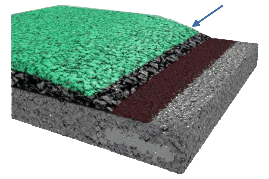 Playgum strato finale EPDM colorato