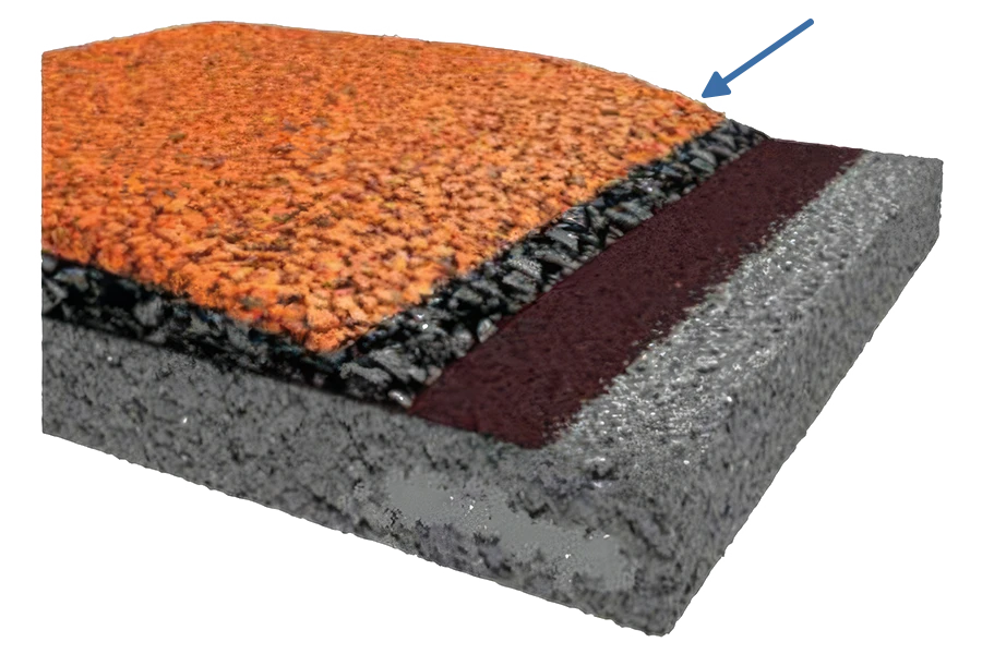 Prodotti pavimenti sportivi e ricreativi: Playgum strato finale SBR colorato