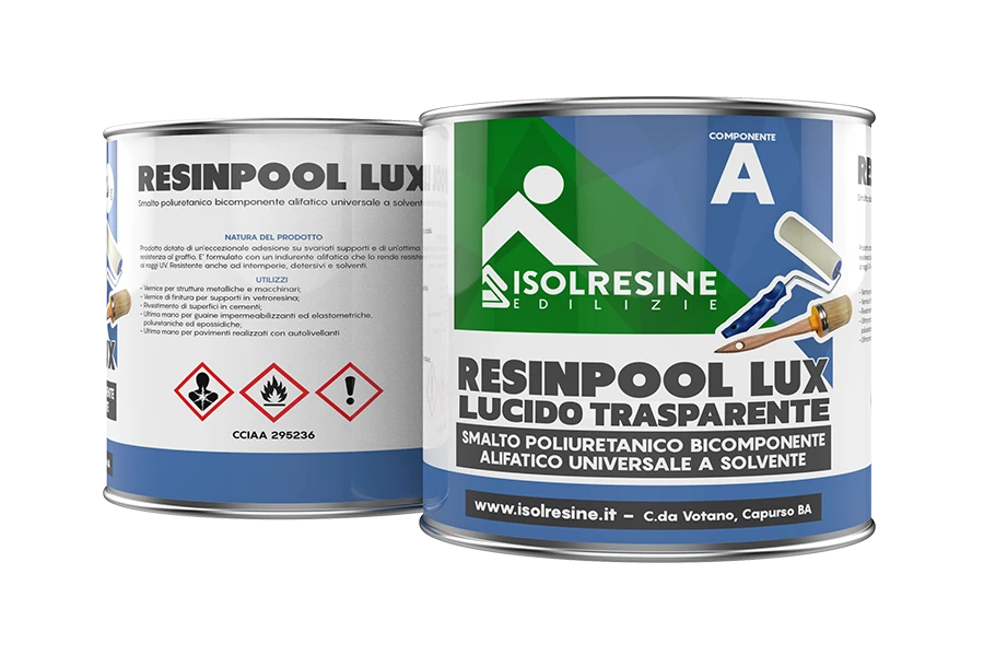 Prodotti rivestimenti piscine: Resinpool Lux lucido trasparente