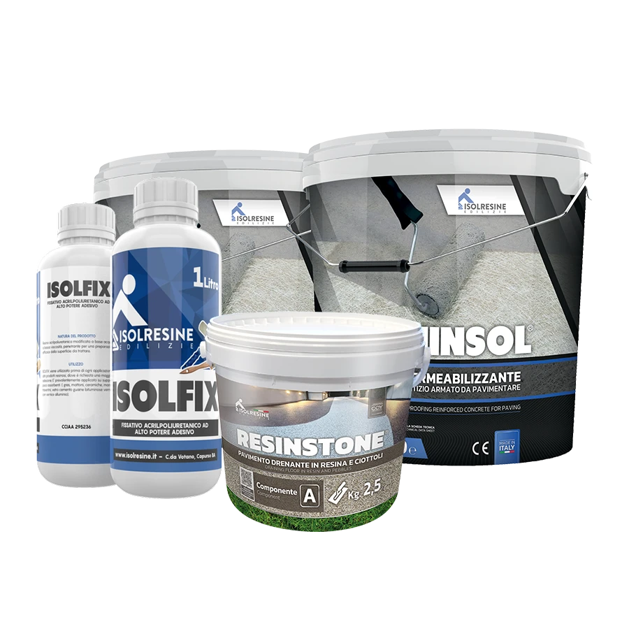 Soluzioni per l'impermeabilizzazione: Isolfix + Ceminsol + Resinstone