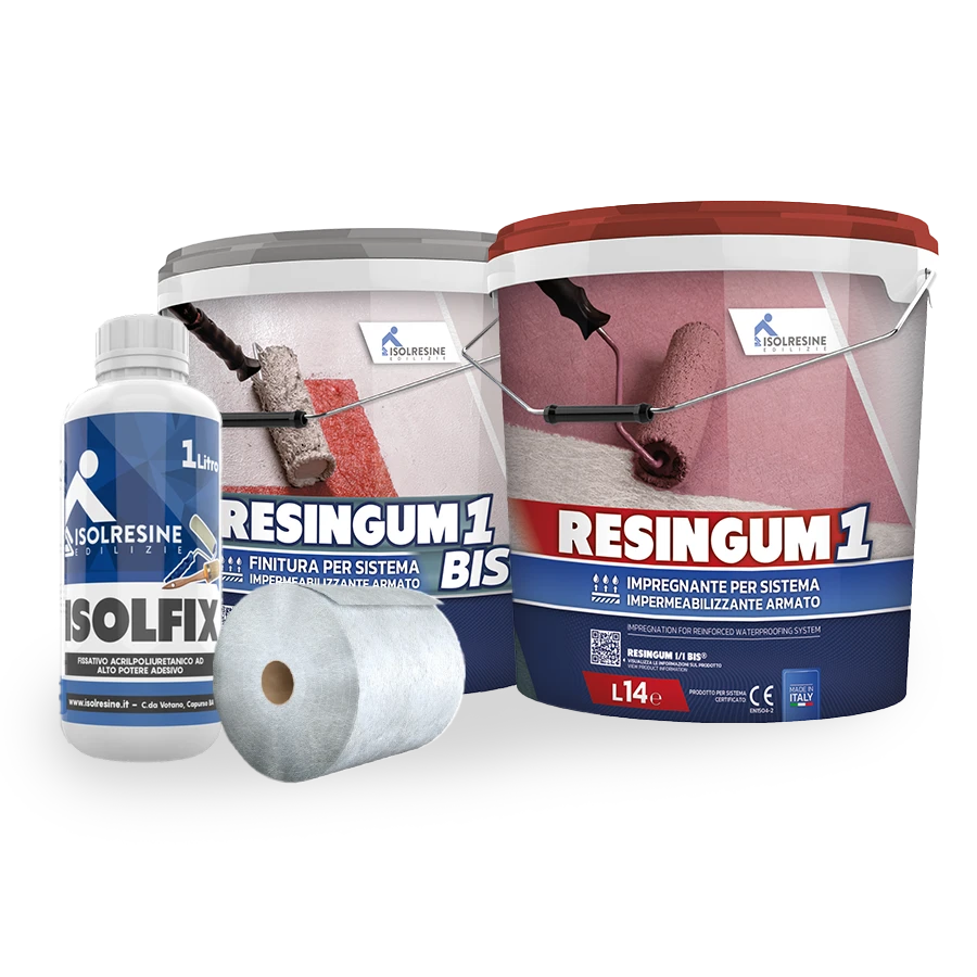 Soluzioni per impermeabilizzazione: Isolfix + Resingum 1 e 1Bis