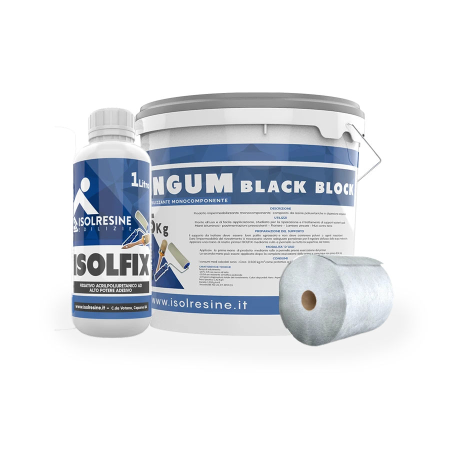 Soluzioni per impermeabilizzazione: Isolfix + Resingum Black Block