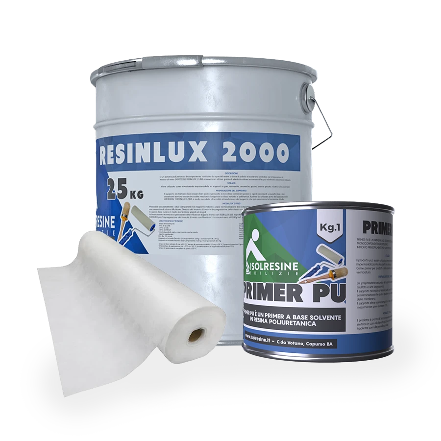 Soluzioni per l'impermeabilizzazione: Primer PU + Resinlux 2000