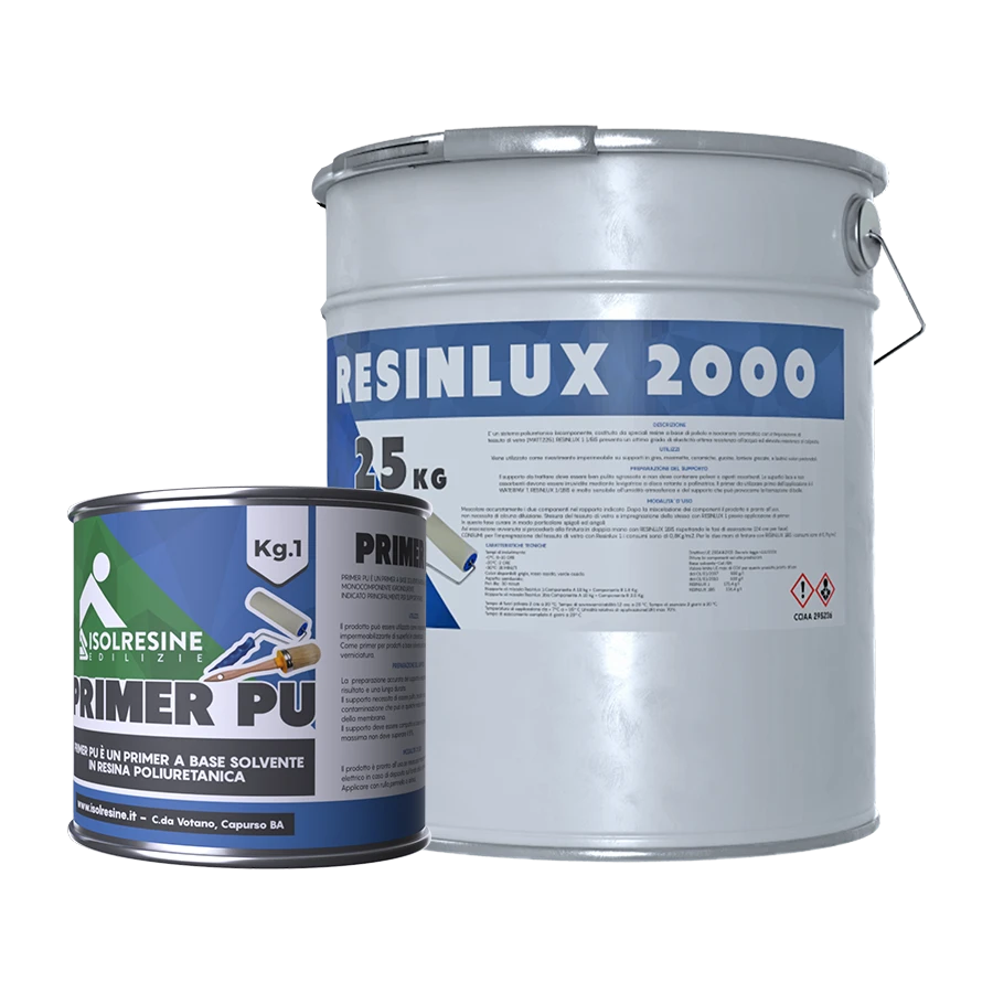 Soluzioni per l'impermeabilizzazione: Primer PU + Resinlux 2000