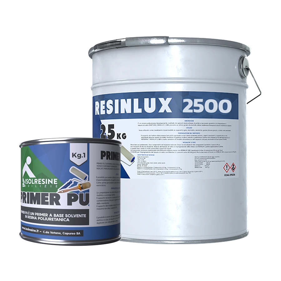 Soluzioni per l'impermeabilizzazione: Primer PU + Resinlux 2500