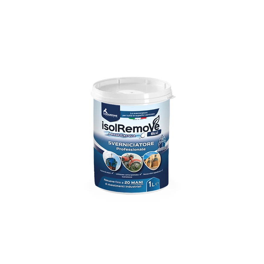 Soluzioni per il risanamento e il restauro: sverniciatore IsolRemove blu